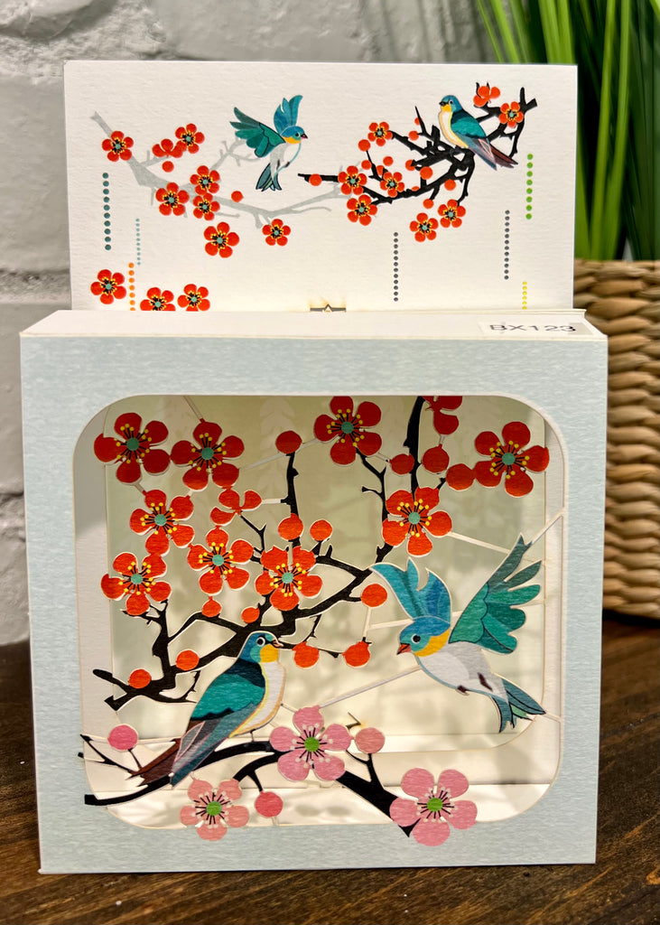 RBX123 Birds on Cherry Blossoms