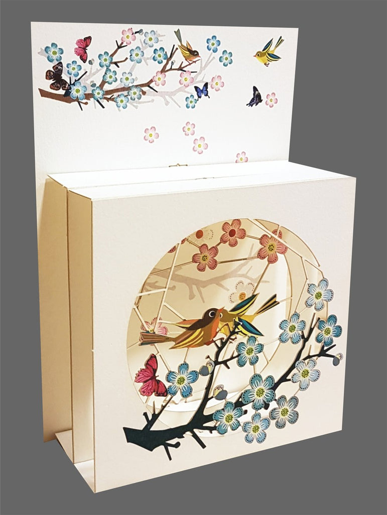 RBX111 Birds and Cherry Blossoms
