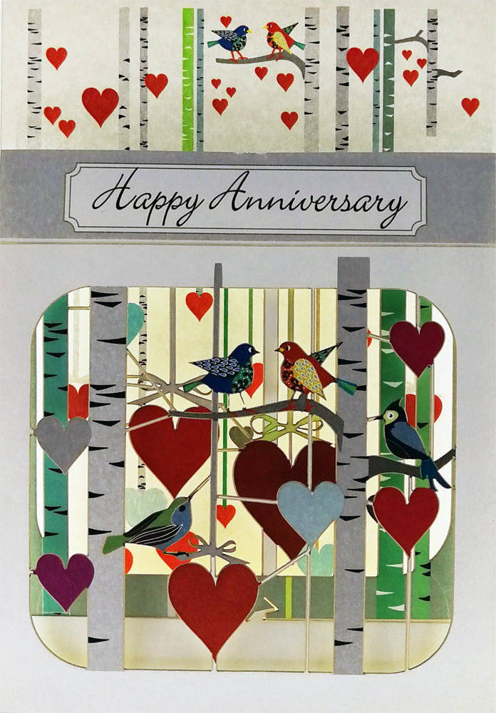 RBX202 Happy Anniversary Birds and Hearts