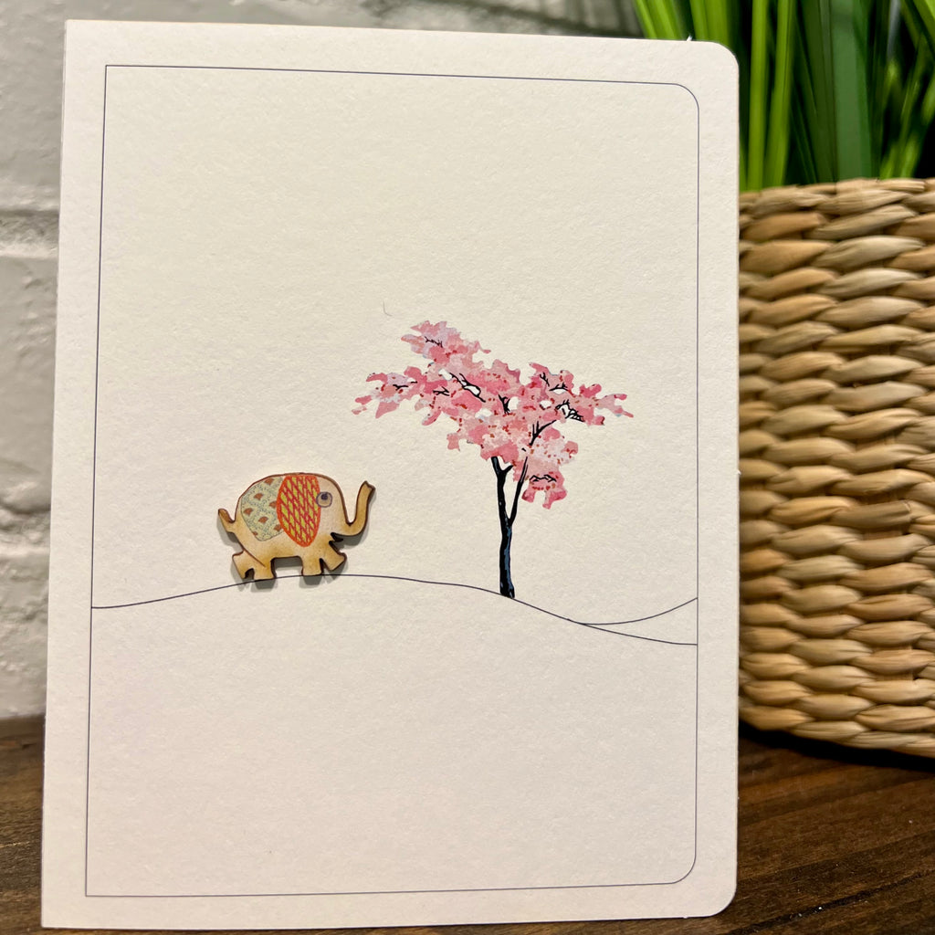 RMU02 Inkwood elephant & cherry blossom