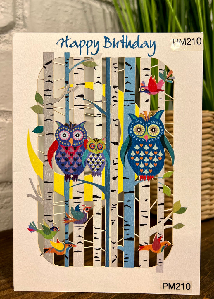RPM210 Happy Birthday Owls in Forest