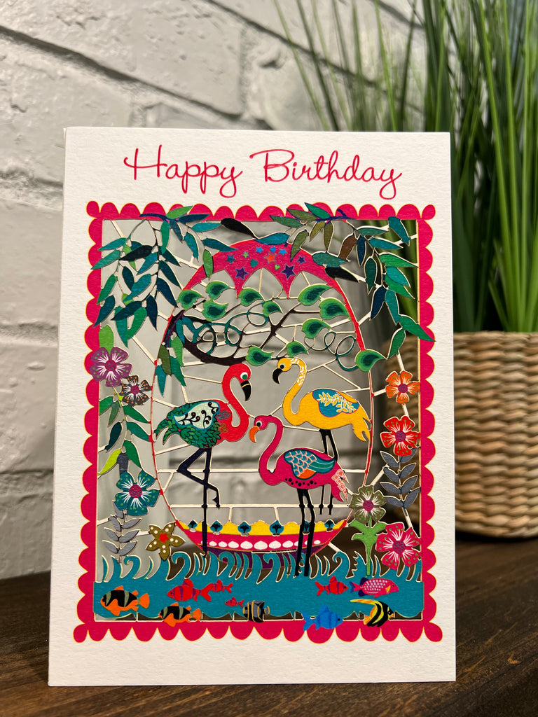 RPM553 Happy Birthday Flamingos