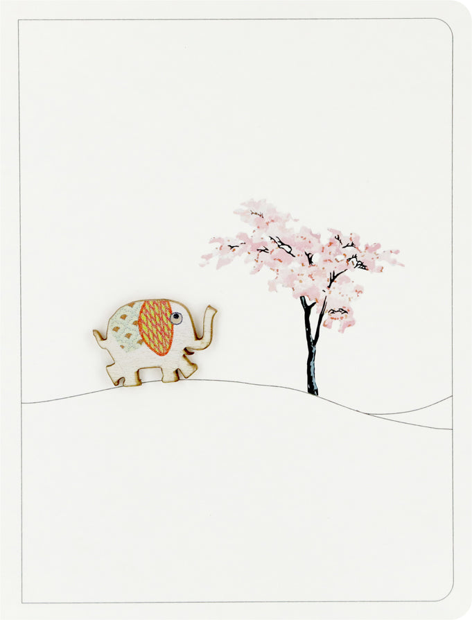 RMU02 Inkwood elephant & cherry blossom